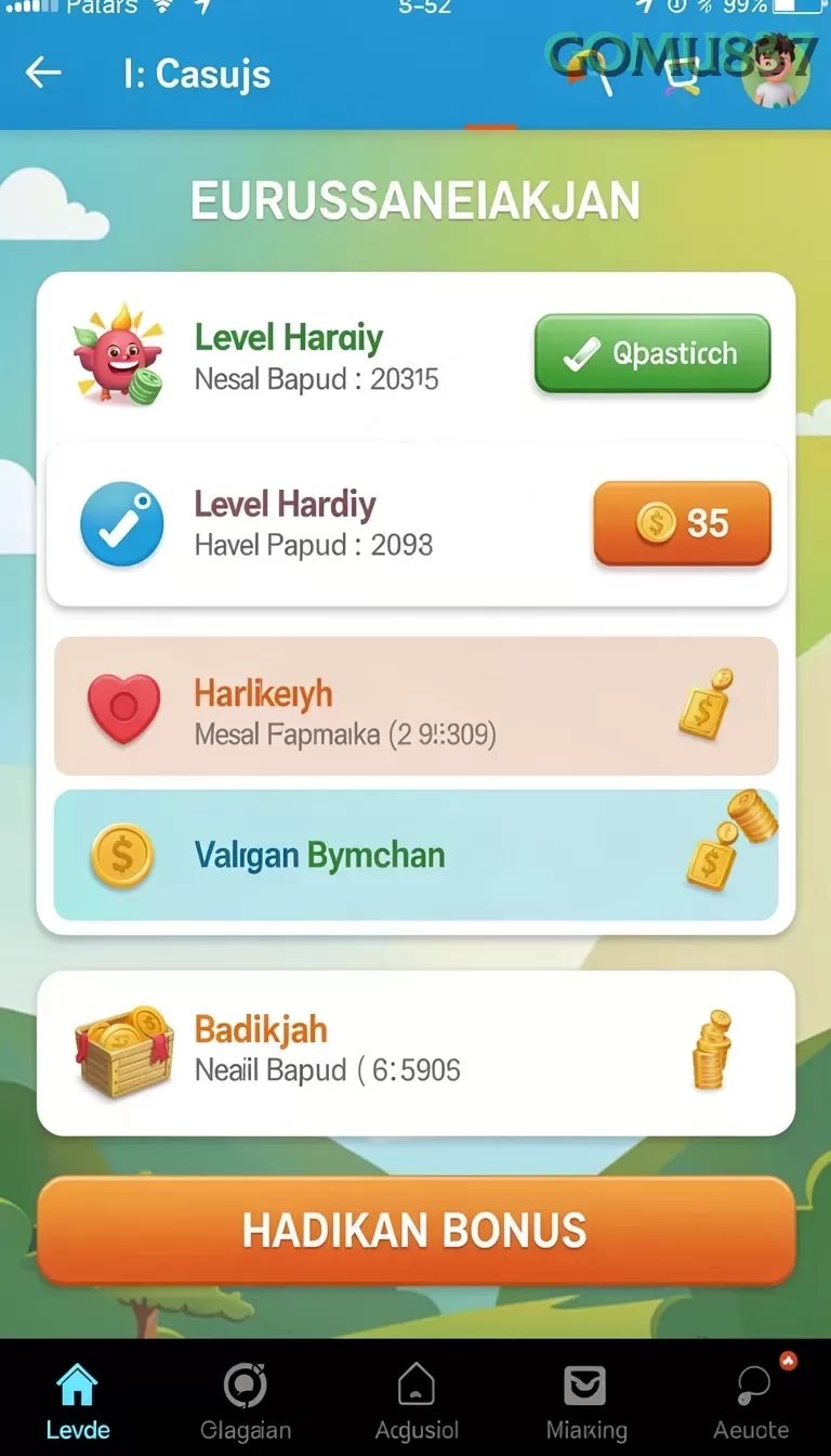 Cuplikan layar 567TV — menu navigasi