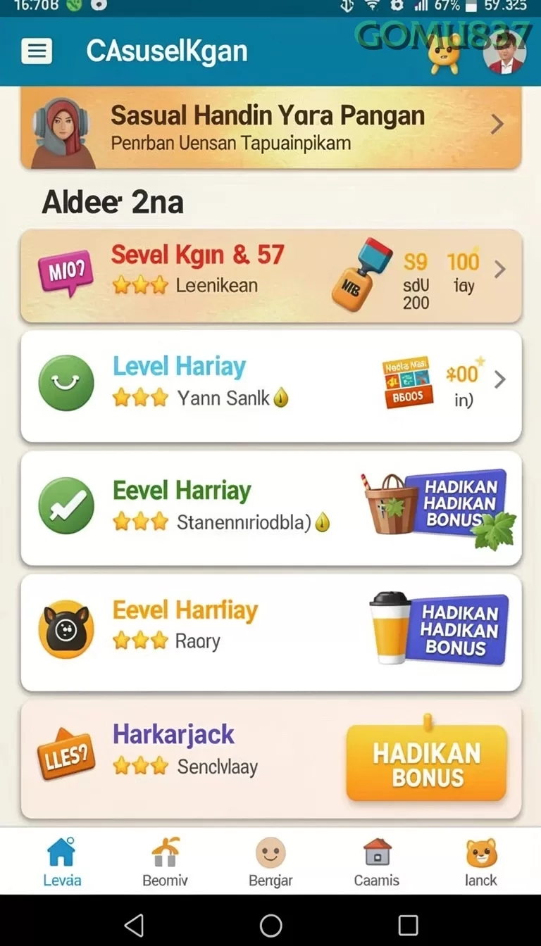 Cuplikan layar REMI101 — aktivitas